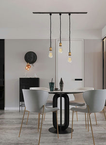 Track Light Fixture Mini E26 Base Brown Bronze Color Customized Length Hanging Lamp