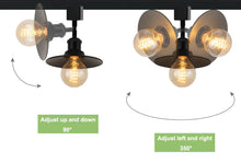 Load image into Gallery viewer, Black Track Head Light Rotatable Tilt Adjustable Accent Lighting Retro Design