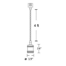 Load image into Gallery viewer, Track Mounted Pendant Light Kit,Silver Lamp Socket (Chrome)1pc