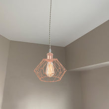 Load image into Gallery viewer, Track Light DIY Flexible Iron Cage Pendant Mini Chrome Shade Lamp-Rose Golden