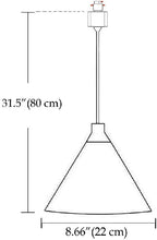 Load image into Gallery viewer, Minimalism Wood Metal Shade H-Type Track Pendant Light