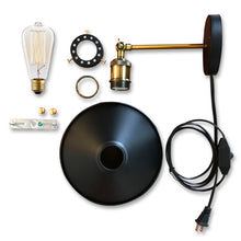 Load image into Gallery viewer, 2-Pack Vintage Loft Black Shell Wall Sconces E26 Lighting