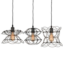 Load image into Gallery viewer, Track Light DIY Flexible Iron Cage Pendant Creative Chrome Shade Lamp-Black