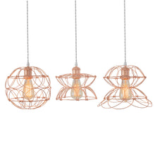 Load image into Gallery viewer, Track Light DIY Flexible Iron Cage Pendant Creative Chrome Shade Lamp-Rose Golden