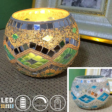 Load image into Gallery viewer, Cordless Battery Bohemian Mini Night Light Dimmable LED with Remote Glass
