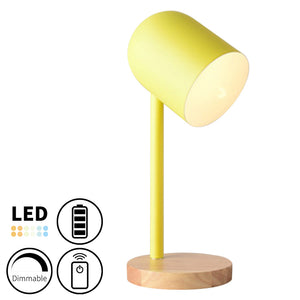 Cordless Battery LED Mini Table Lamp Dimmable with Remote Macaron Colors