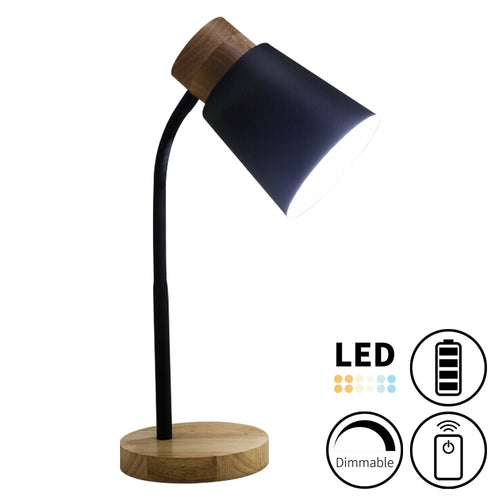 Cordless Battery LED Table Lamp Iron Arm Dimmable Multiple Colors