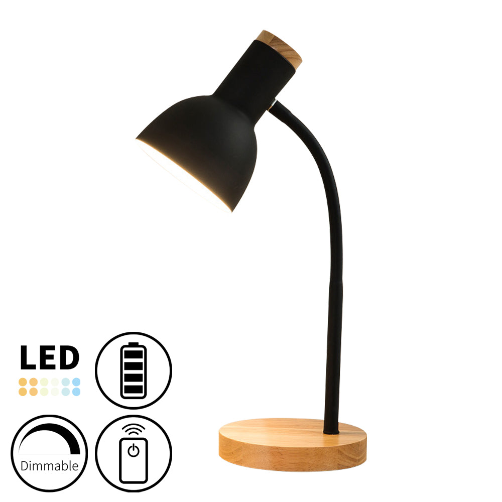 Cordless Battery LED Table Lamp Flexible Arm Dimmable Multiple Colors
