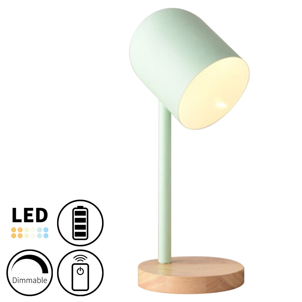 Cordless Battery LED Mini Table Lamp Dimmable with Remote Macaron Colors