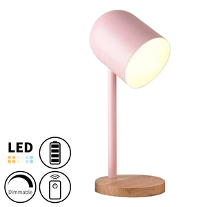 Cordless Battery LED Mini Table Lamp Dimmable with Remote Macaron Colors